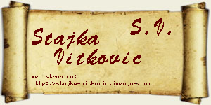 Stajka Vitković vizit kartica